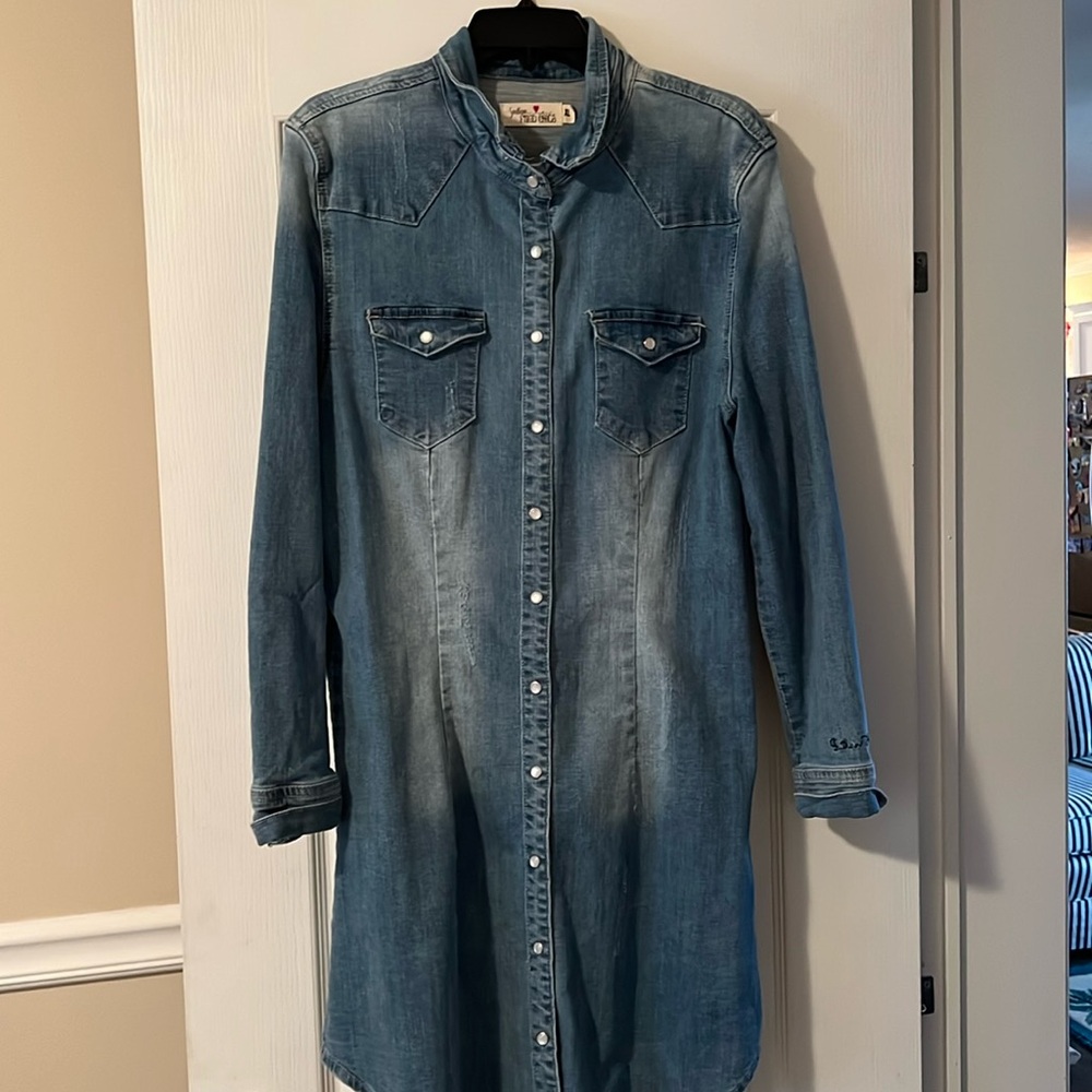 Southern Fried Chics button down denim dress